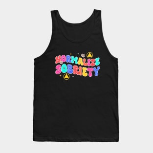 Sober Life Drug Addiction Recovery Normalize Sobriety Tank Top
